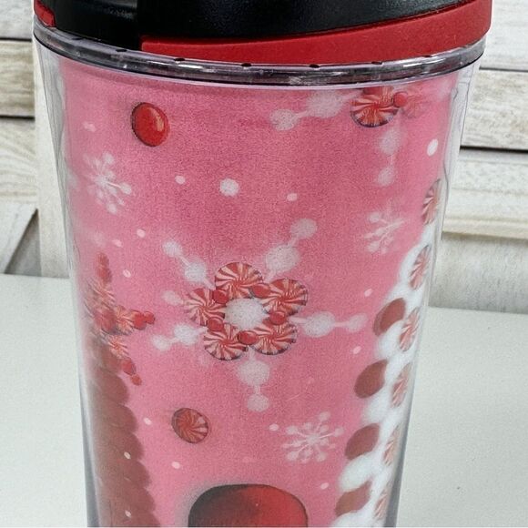 Starbucks Iridescent Hologram Christmas Candy Holiday Tumbler Cup 16oz Pink - Picture 4 of 9